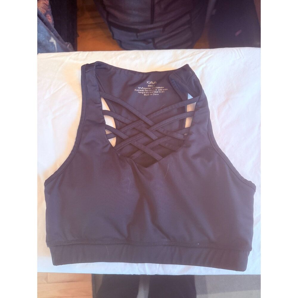 Kiava Sport Bra Padded Gray Racerback Size Small EUC
